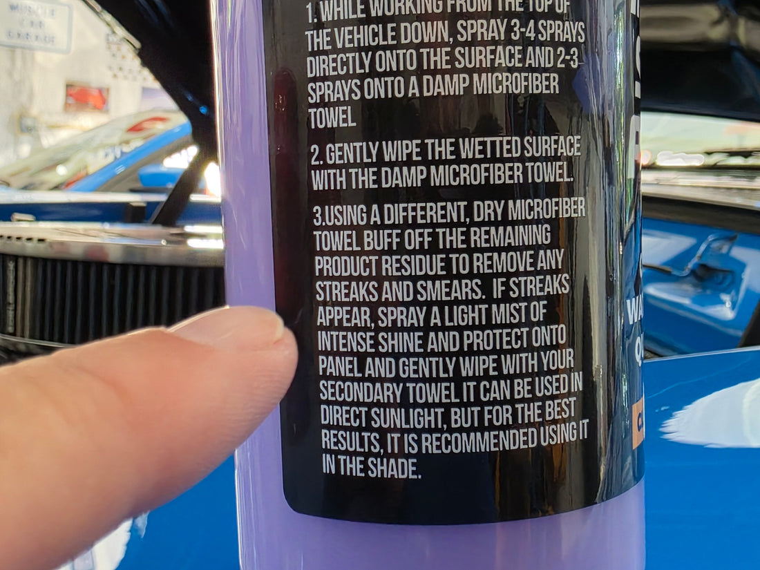 Read Before You Spray: Why Following Instructions on Car Detailing Products Matters