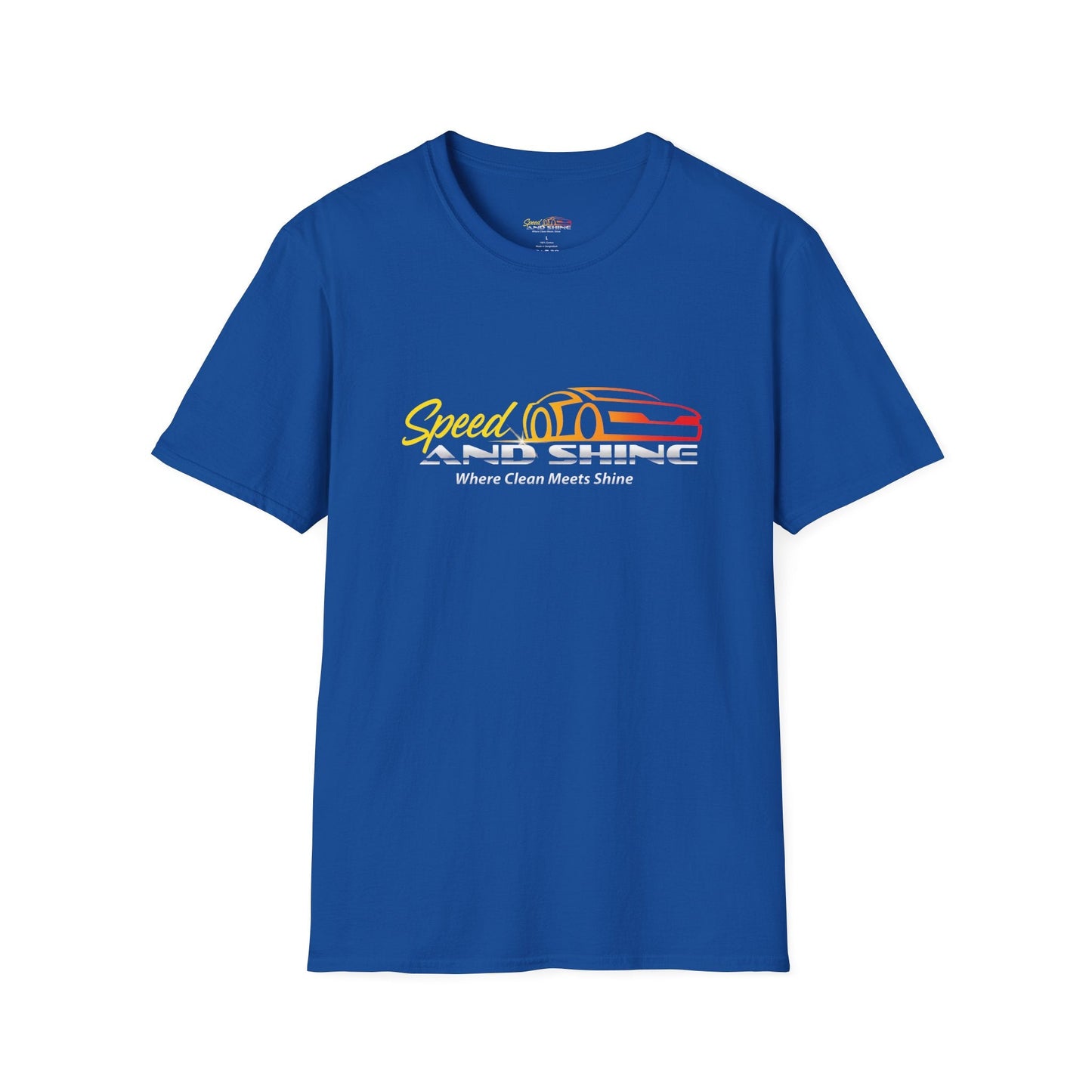 Car T-Shirt — "Speed and Shine: Where Clean Meets Shine" Auto Detail Tee