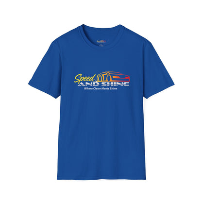 Car T-Shirt — "Speed and Shine: Where Clean Meets Shine" Auto Detail Tee