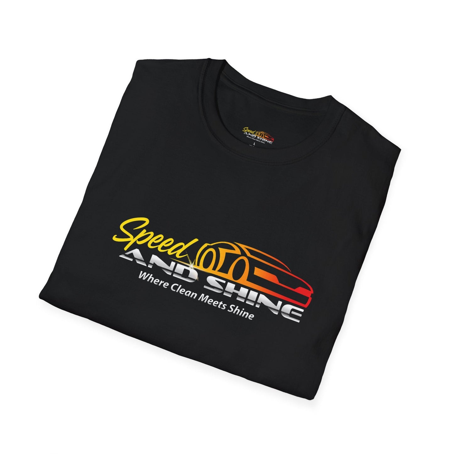 Car T-Shirt — "Speed and Shine: Where Clean Meets Shine" Auto Detail Tee