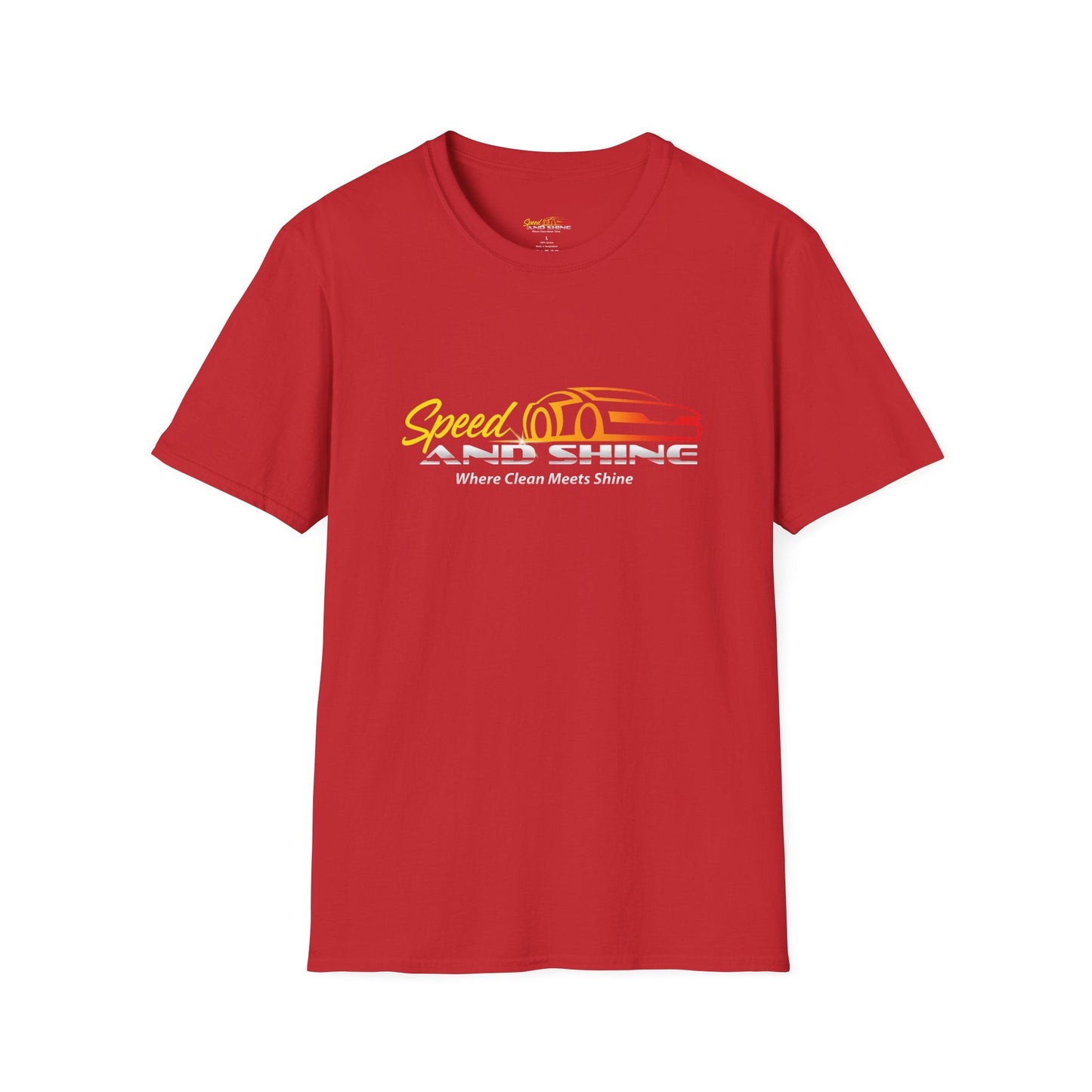 Car T-Shirt — "Speed and Shine: Where Clean Meets Shine" Auto Detail Tee