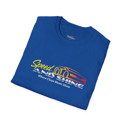 Car T-Shirt — "Speed and Shine: Where Clean Meets Shine" Auto Detail Tee