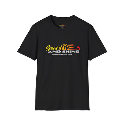 Car T-Shirt — "Speed and Shine: Where Clean Meets Shine" Auto Detail Tee
