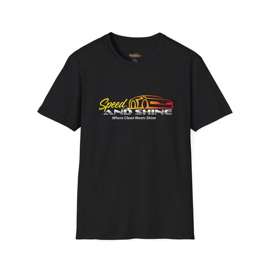 Car T-Shirt — "Speed and Shine: Where Clean Meets Shine" Auto Detail Tee