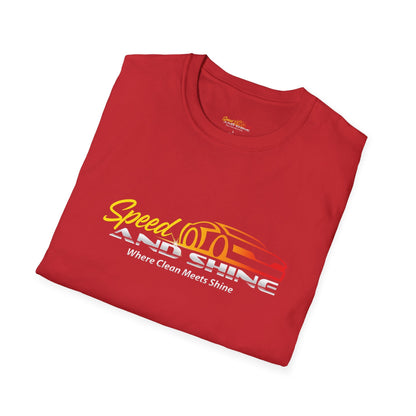 Car T-Shirt — "Speed and Shine: Where Clean Meets Shine" Auto Detail Tee