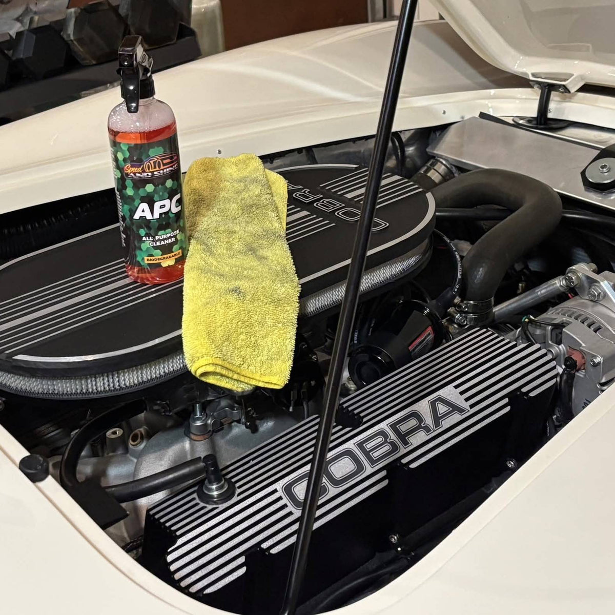 APC All-Purpose Cleaner 16 oz | Interior & Exterior Cleaner on a car hood
